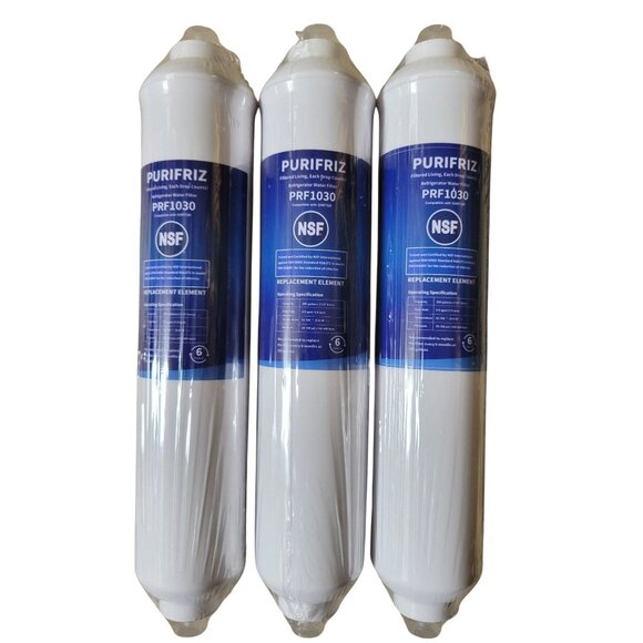 3-Pack PRF1030 Inline Water Filter Compatible with GE GXRTQR - Picture 1 of 5